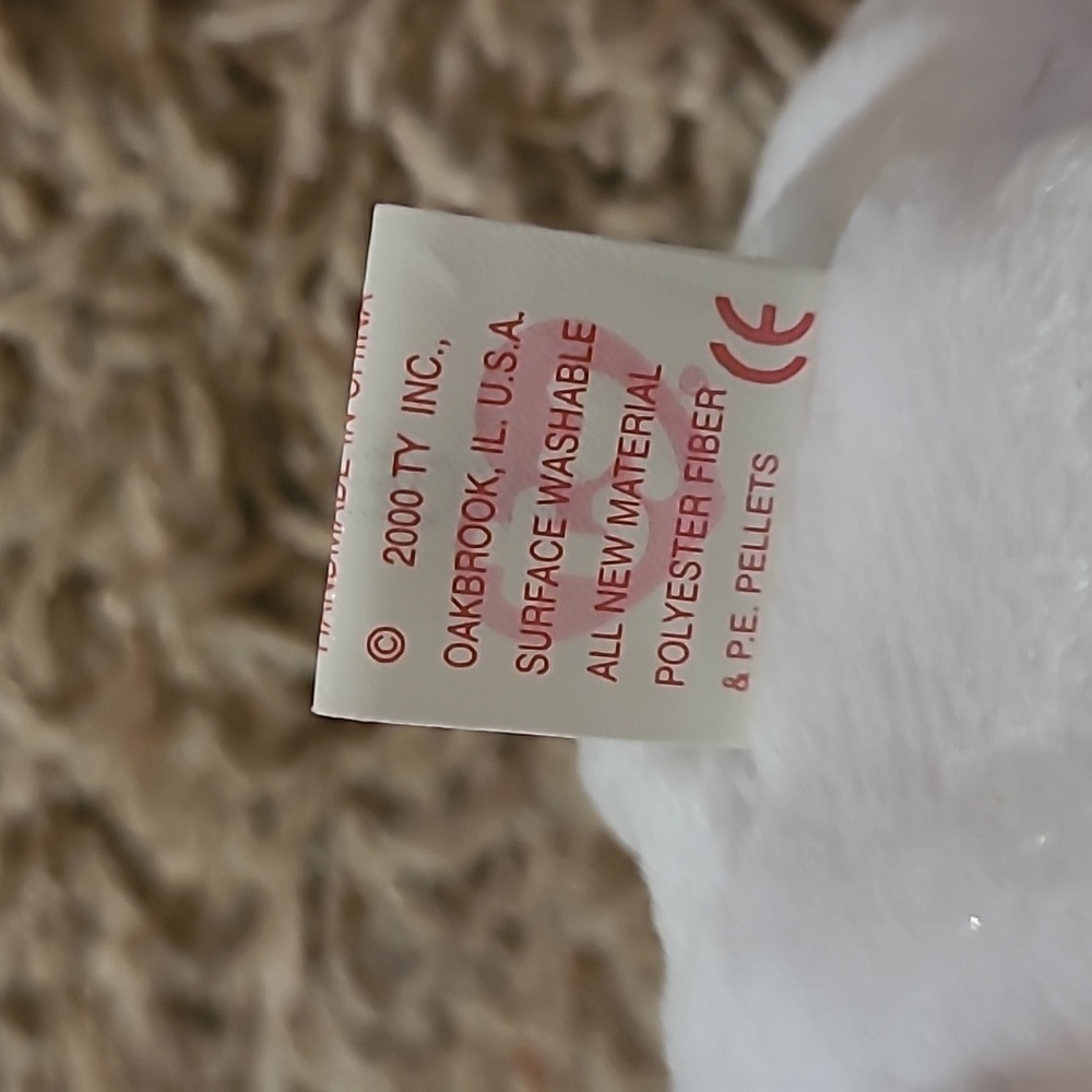 Ty Beanie Babies Halo II the Bear D.O.B. January 14, 2000 Angel Wings Brown Nose - Picture 7 of 7